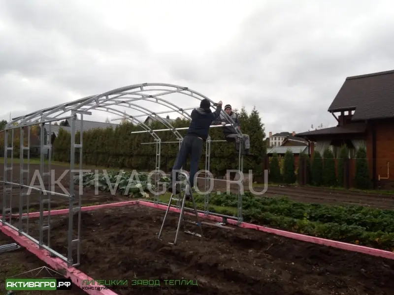Теплица Ударница Благодатная, ширина 4/5 м, труба 40х20 + 20х20 Теплица Ударница Благодатная, ширина 4/5 м, труба 40х20 + 20х20